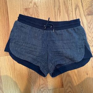 Athleta blue striped shorts